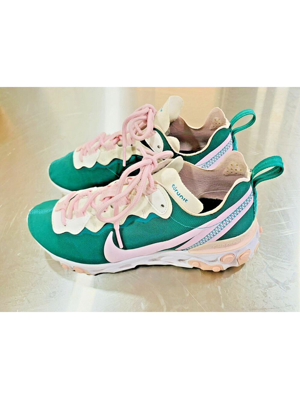 Nike React Element 55 CJ1497-99 Running Trainers Sneakers AKA Pink Green US 6.5